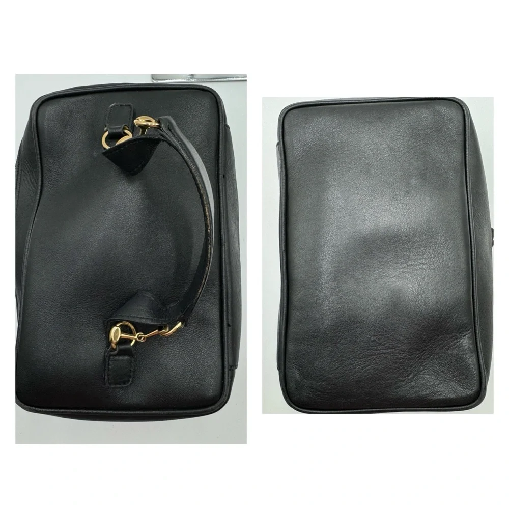 Gucci-Authentic- Vanity Pouch Leather Black - Picture 14 of 15